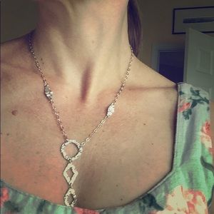 Sterling silver geometric necklace